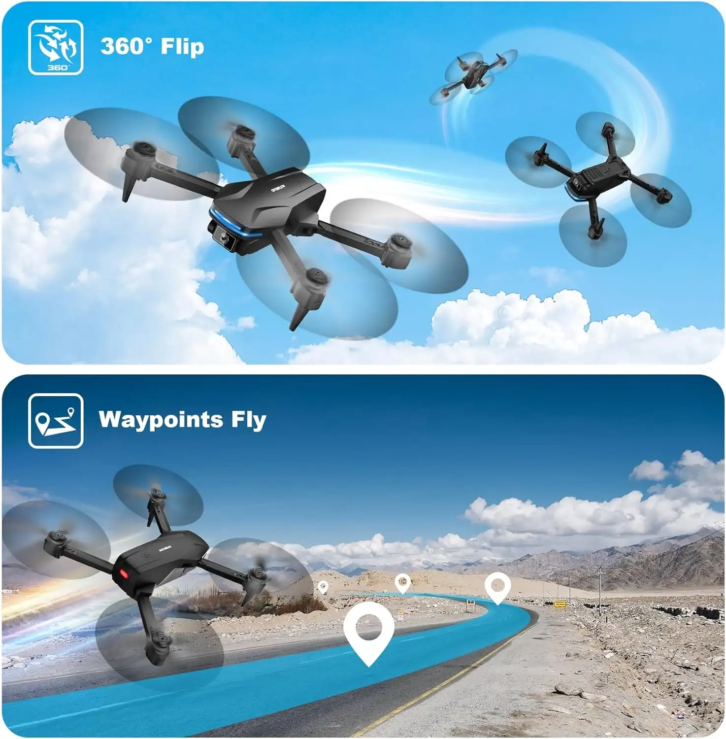 Velcase Drone with Camera 1080P HD FPV Foldable Drone - 816lgnbs39l._ac_sl1500_
